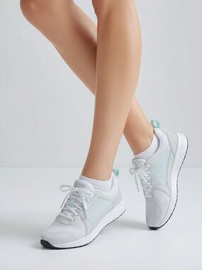PUMA Pacer Net Cage White Turquoise Sneakers Women's Size 7 368892-06
